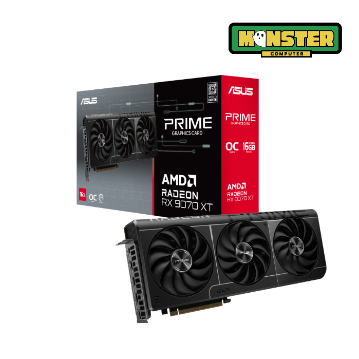 การ์ดจอ VGA  ASUS Prime Radeon™ RX 9070 XT 16GB GDDR6 OC Edition