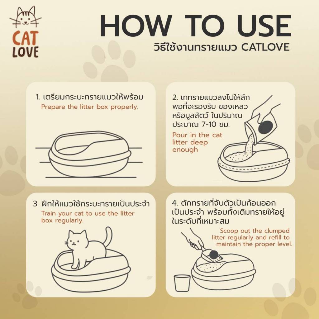 CATLOVE เบนโทไนต์แพ็ค 2 ถุง รวม 20L16KG เกรดพรีเมี่ยม จับตัวดีเยี่ยม ลดกลิ่นฉี่แมว ส่งไวจากโรงงานไทย รูปที่ 3