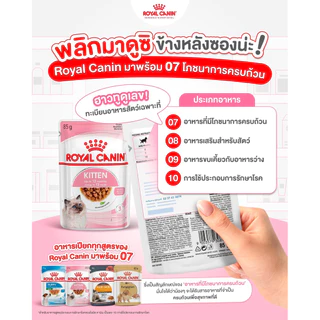 [ถูกชัวร์] ROYAL CANIN อาหารเปียก เพาซ์ สำหรับแมว 1 โหล 12ซอง
