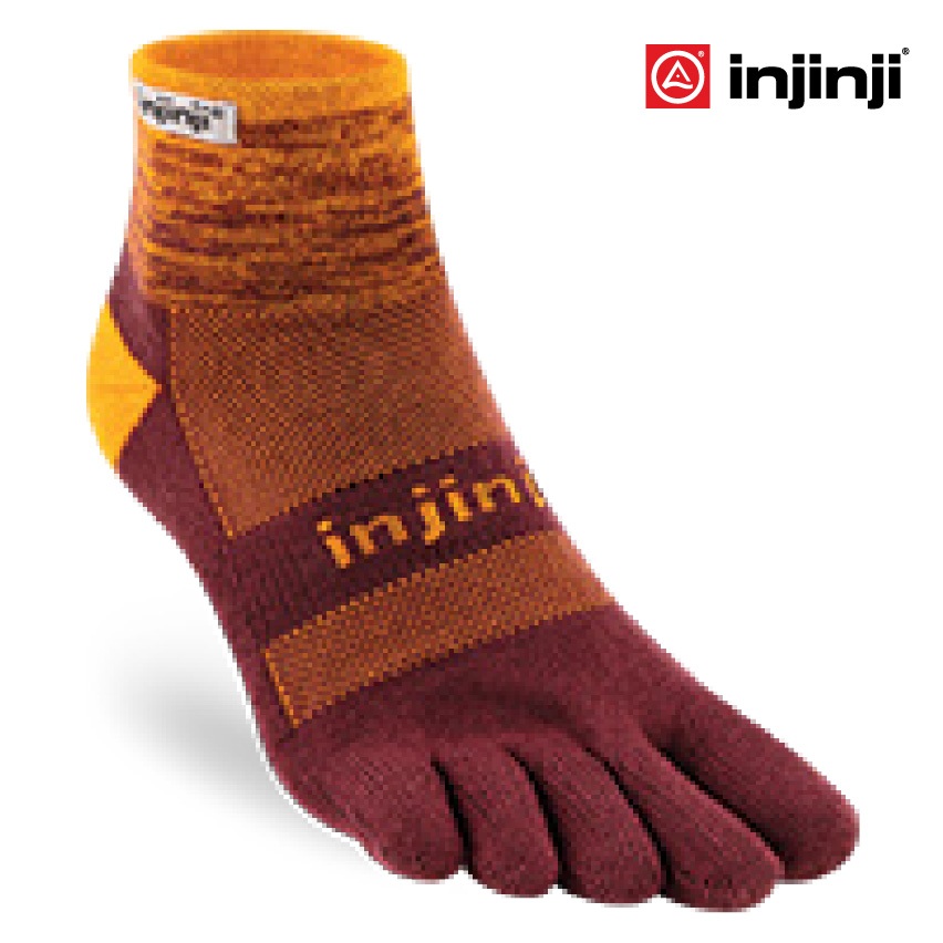 Injinji ถุงเท้าวิ่ง แยกนิ้ว TRAIL MW Mini-Crew SOLAR รุ่นเทรลข้อสั้น ของแท้