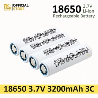 (หัวแบน) 18650 ถ่านชาร์จ Li-ion  INR18650 3.7V 3200mAh 3C