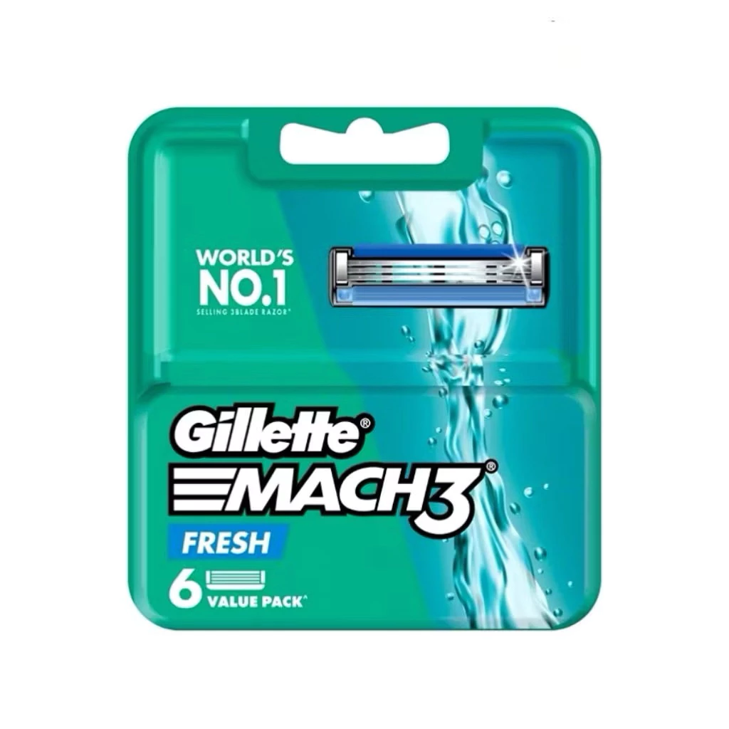 ยิลเลตต์ มัคทรี พลัส ใบมีดโกน แพ็ค 6 ชิ้น Gillette Mach3+ Blade 6 Cartridges Refills