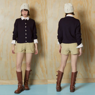 Bemingtop1017(S-XL)-BMG Neatday Cardigan – คาร์ดิแกนเรียบเท่ กระดุมเงินเม็ดใหญ่ ใส่ง่ายทุกวัน