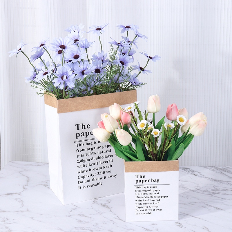 ถุงกระดาษคราฟท์ ลายภาษาอังกฤษ เรียบง่าย สําหรับใส่ของขวัญ