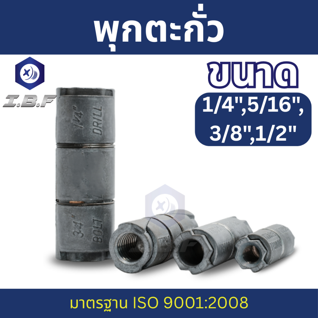 พุกตะกั่ว 1/4"  5/16"  3/8"  1/2" Double Expansion Anchor