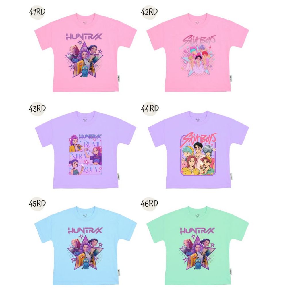 เสื้อยืด Huntrix & Sajaboy รุ่นRD ของแบรนด์Arin Kids อริน คิดส์