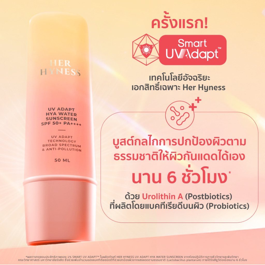 HER HYNESS ROYAL HYA WATER SUNSCREEN เฮอ ไฮเนส กันแดด SPF50+ PA++++ 30 ml. ครีมกันแดด รูปที่ 6