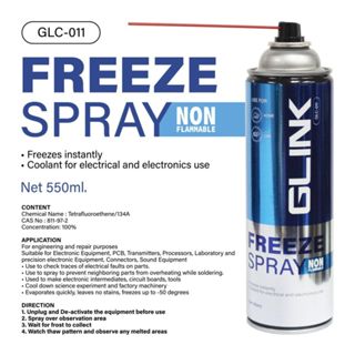 Glink GLC011 Freeze Spray 550ml. สเปรย์ทำความเย็น น้ำยาทำควา…