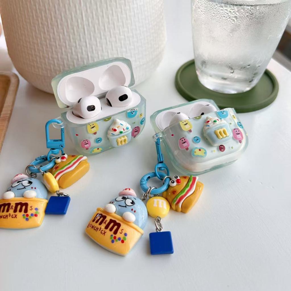 เคสหูฟัง สำหรับAirpods4 เคสใสการ์ตูนนูน สำหรับAirpods3 เคสหูฟังบลูทูธ J201 gen1 gen2 เคสหูฟังไร้สาย J206 สำหรับAirpods 4 รูปที่ 2