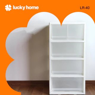 LUCKY HOME ตู้ลิ้นชักมีล้อ 4 ชั้น 5 ช่อง LR-40 ขนาด (กว้างxลึกxสูง) : 42 x 36 x 84.5 cm