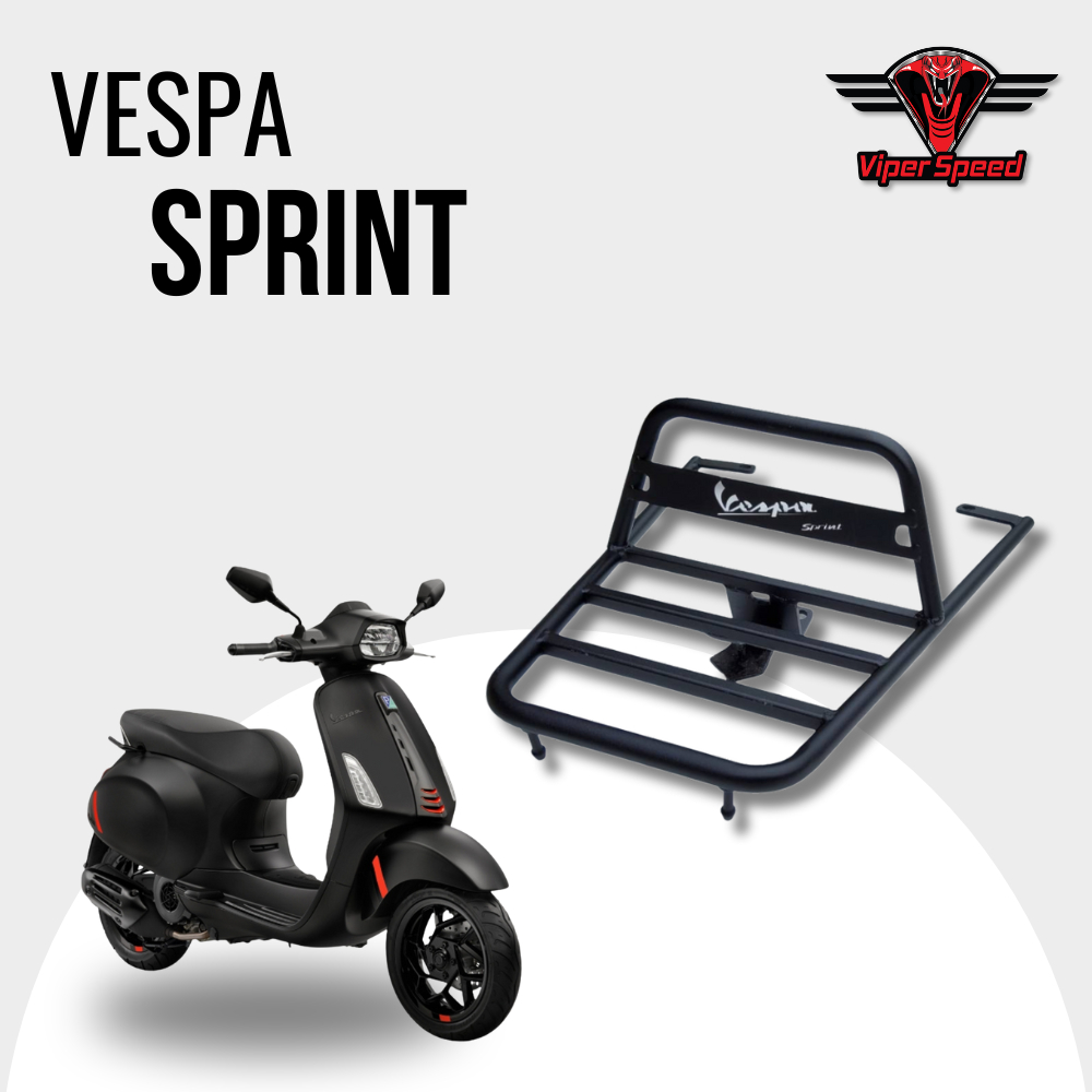 แร็คท้าย ตะแกรงท้าย Vespa Sprint เหล็กหนาแข็งแรงรับน้ำหนักได้ดี