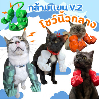 สร้อยคอใส่กล้าม V.2 โชว์นิ้วกลาง! สำหรับแมวหมาพันธุ์เล็ก ฮาป…