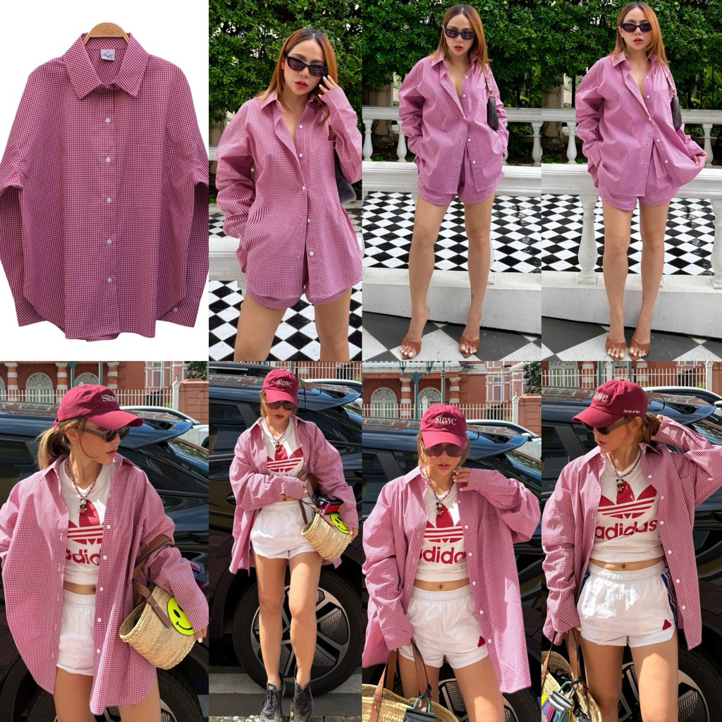 Bright by Aruna:บอยเฟรนส์เชิ้ตรุ่นผ้าตารางสก๊อตเล็กอก50“60” - รูปที่ 6