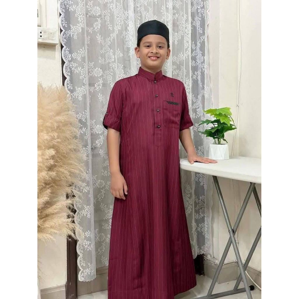 เสื้อโต๊ปแขนสั้นสำหรับเด็ก3ขวบถึง12ปีผ้าพัลมาลายริ้ว