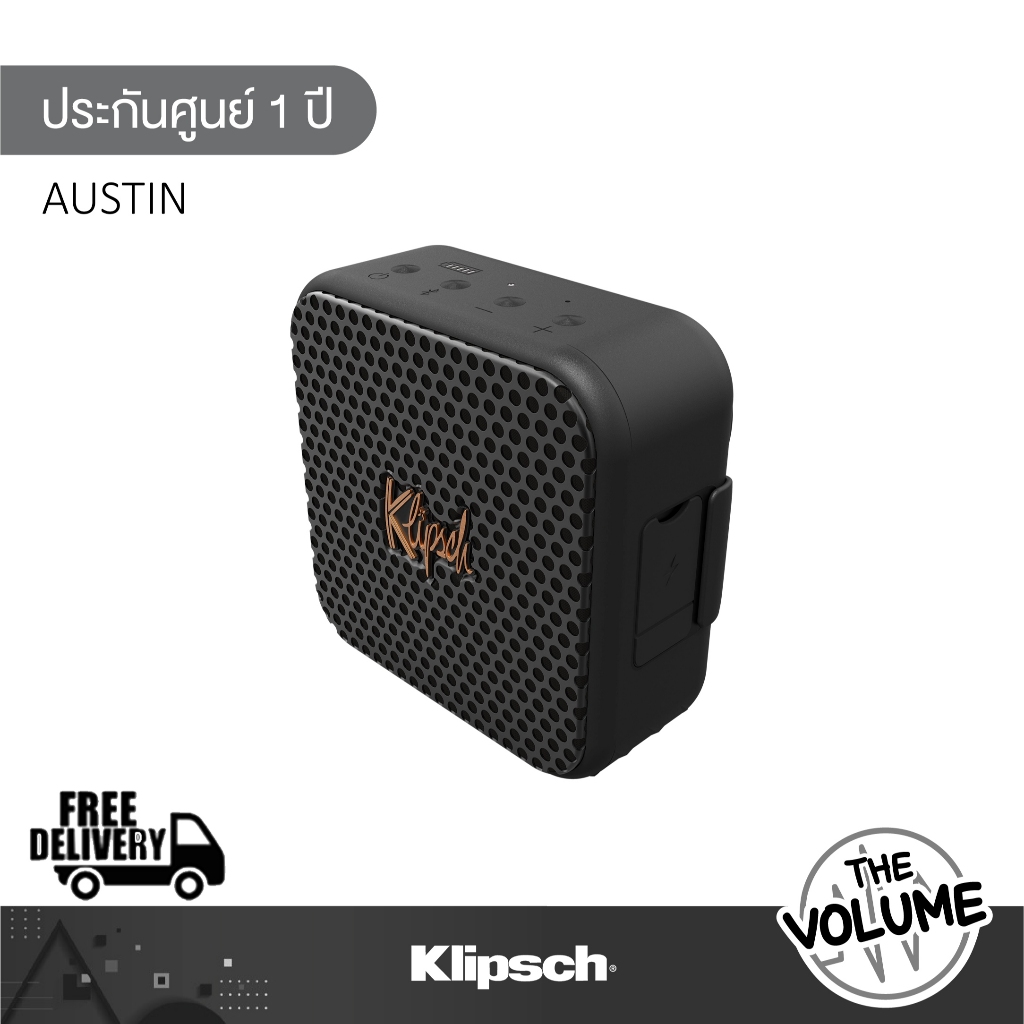 Klipsch รุ่น Austin ลำโพงบลูทูธ Portable Bluetooth Speaker (รับประกันศูนย์ 1 ปี)