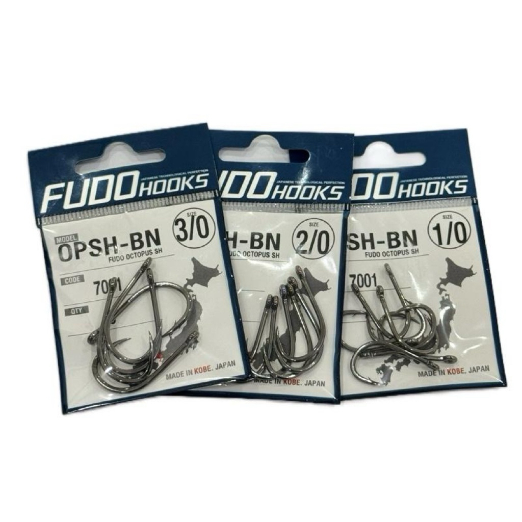 ตาเบ็ดสำหรับตกปลาใหญ่ FUDO HOOKS แข็ง คม เบท