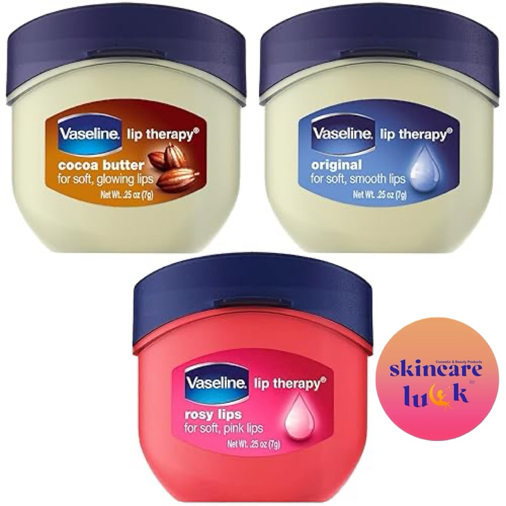 💖แท้/ส่งไวมากก💖 Vaseline Lip Therapy Rosy Lips / Original / Cocoa Butter 7g ลิปวาสลีน กระปุกจิ๋ว