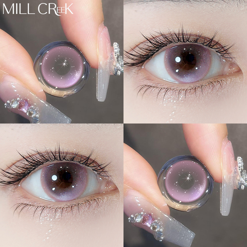 MILL CREEK คอนแทคเลนส์สี เลนส์บิ๊กอายน่ารัก สีชมพู 14.5mm 12 เดือน คอนแทคเลนส์ 0.00องศา