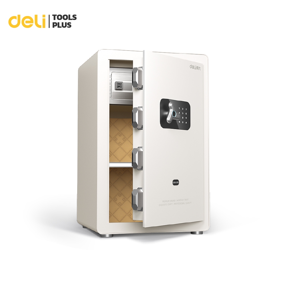 Deli ตู้เซฟ ตู้เซฟอิเล็คทรอนิกส์ ล็อคได้4แบบ สแกนลายนิ้วมือ รหัส และกุญแจ รับประกัน 1 ปี Safe Box