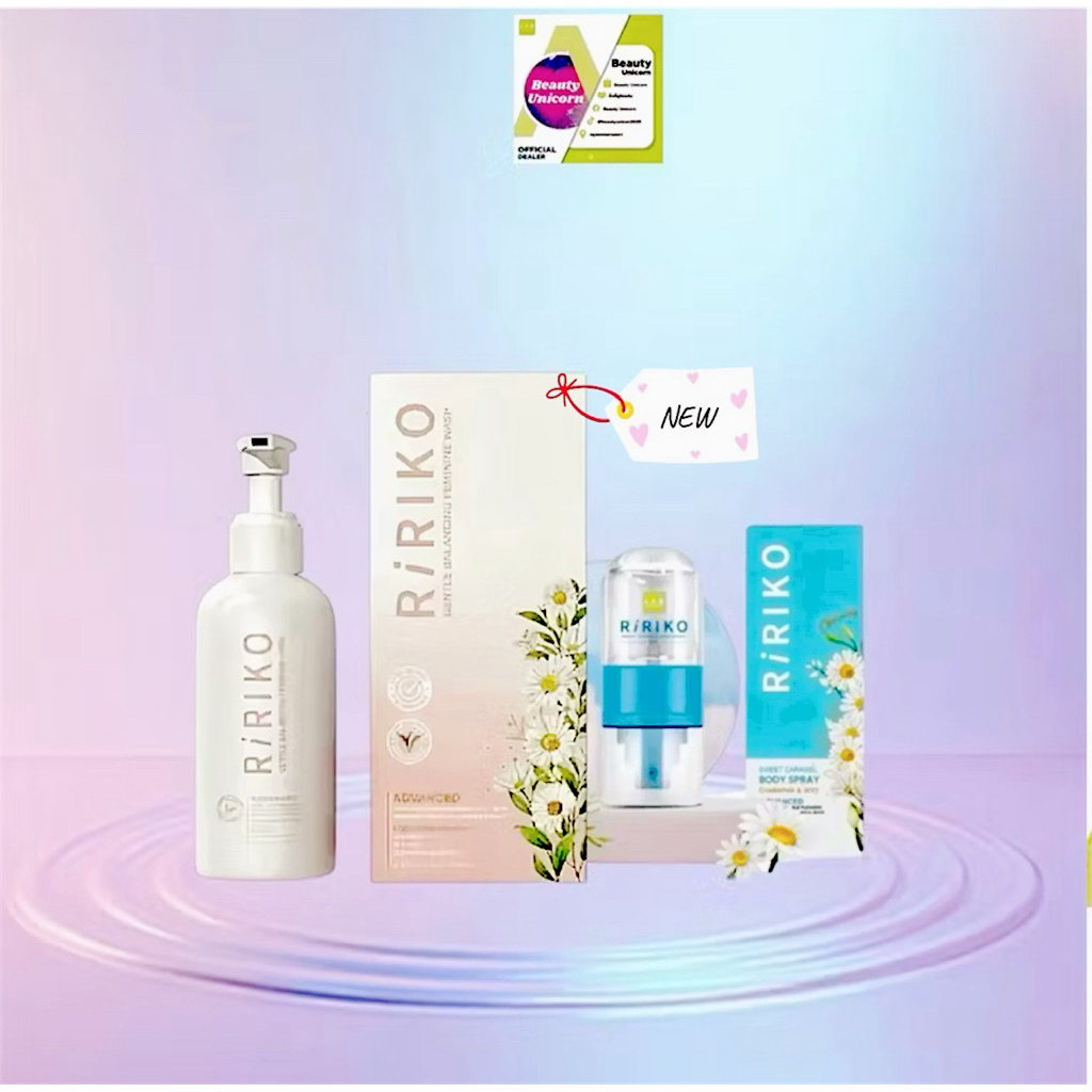 (ส่งด่วน)RIRIKO SET รีรีโกะเซ็ท 2 ผลิตภัณฑ์ทำความสะอาดจุดซ่อนเร้น กลิ่นใหม่ ชาเขียวและคาโมมายด์ +ริร