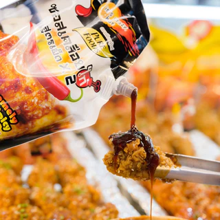 ยกลัง 10 ถุง ซอสเคลือบไก่ สูตรเผ็ดx2 1000 กรัม ซอสเผ็ดเกาหลี มาม่าเผ็ด ซอส ซอสทาไก่
