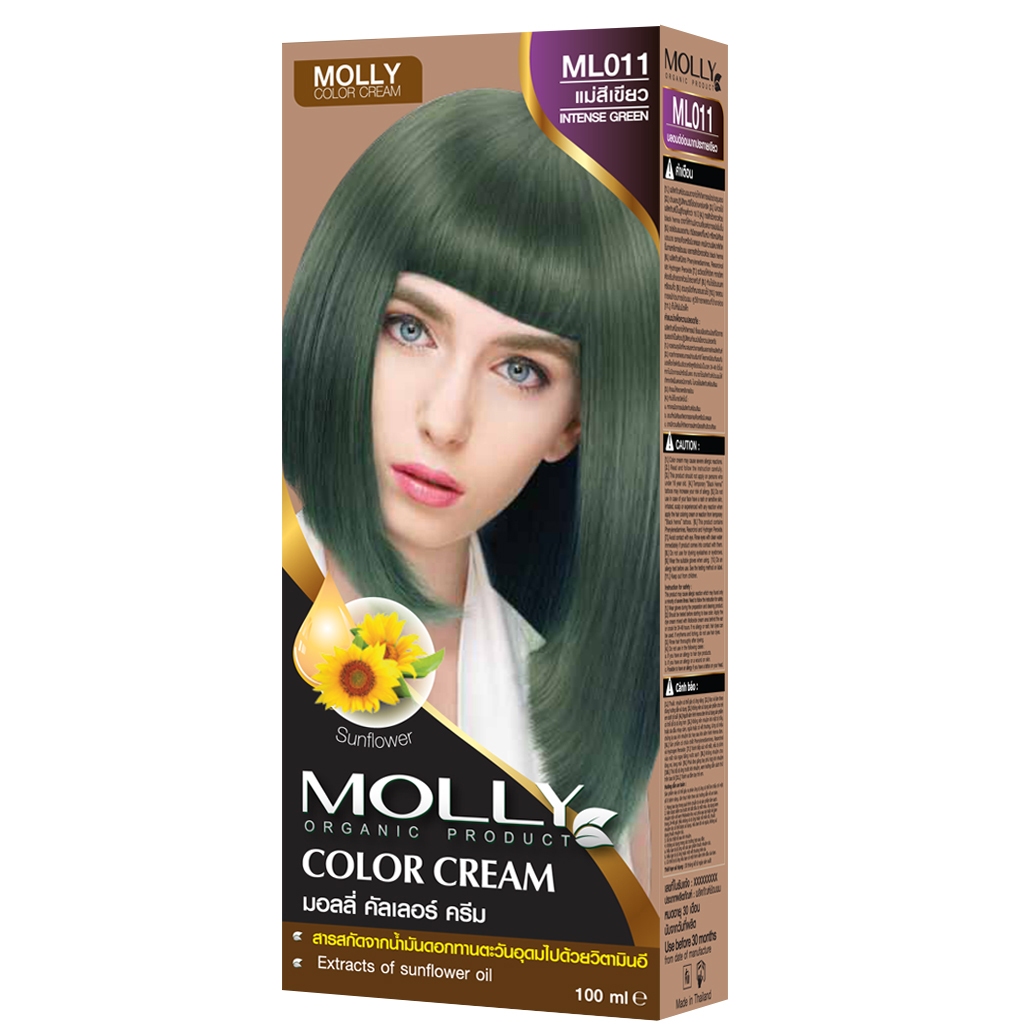 Molly Color Cream ML011  MOLLY  แม่สีเขียว