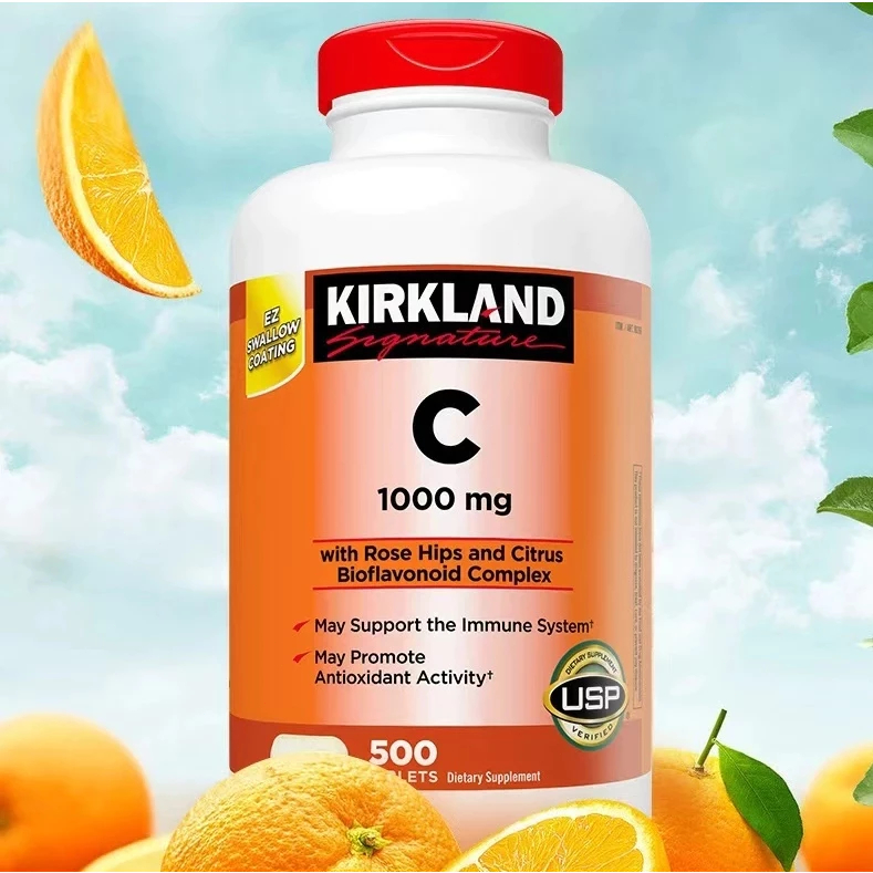 🔥Kirkland VitaminC 1000 mg 500 Tablets วิตามินซี เคิร์กแลนด์ 500 เม็ด【Exp.05/2028】🔥