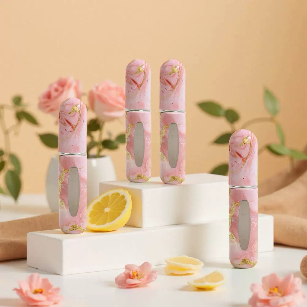 ขวดน้ำหอมรีฟิลได้ แบบพกพา ร้อยพวงกุญแจ ขนาด 5 ml