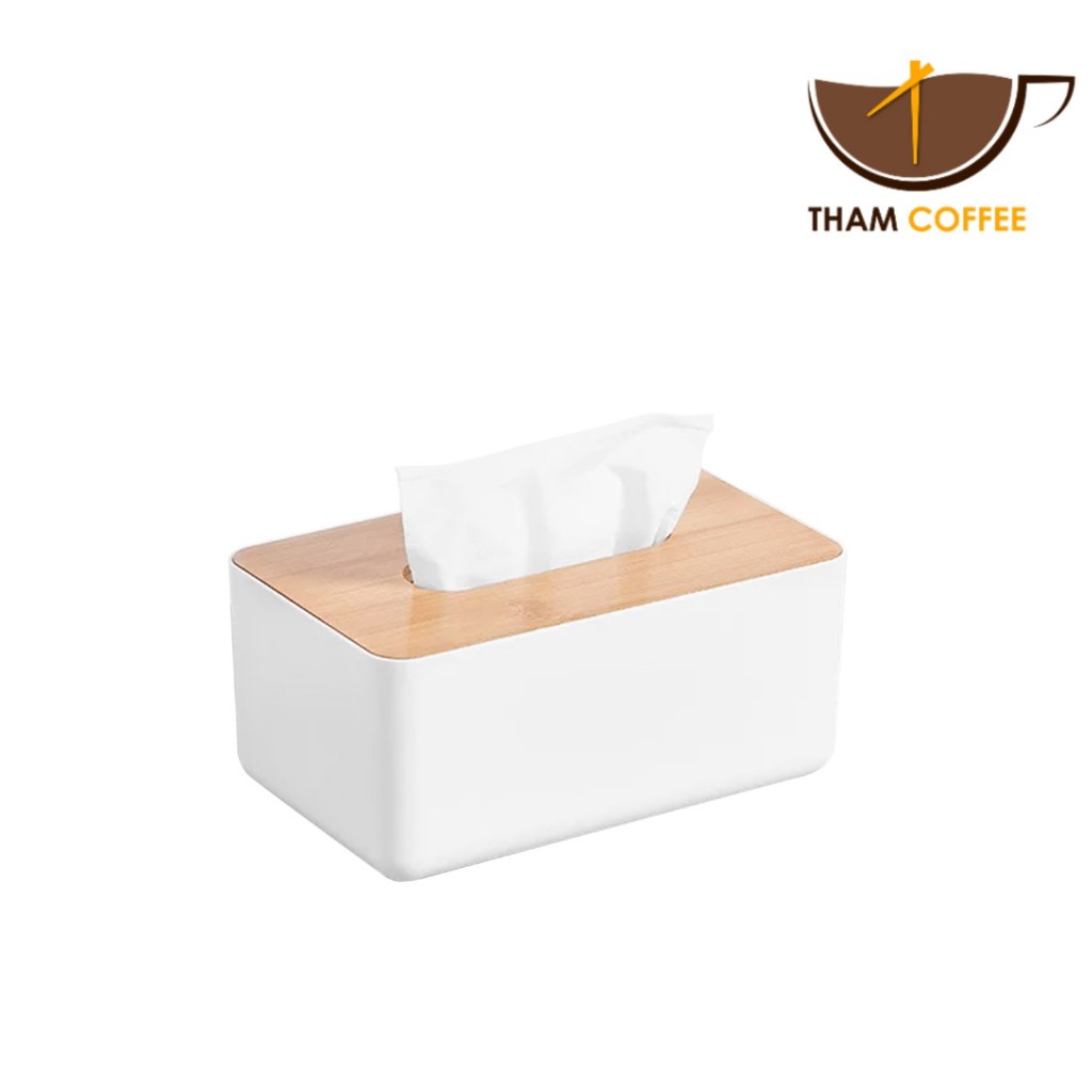 กล่องทิชชู่ กล่องไม้ใส่กระดาษทิชชู่ ฝาครอบไม้ กลมและสี่เหลี่ยม Tissue box หลายแบบให้เลือก Tham coffee