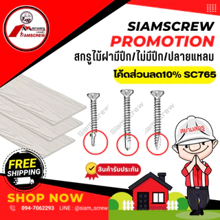 สกรูยิงไม้ฝาและเชิงชาย หัวคว้าน หัวจม (100ตัว)