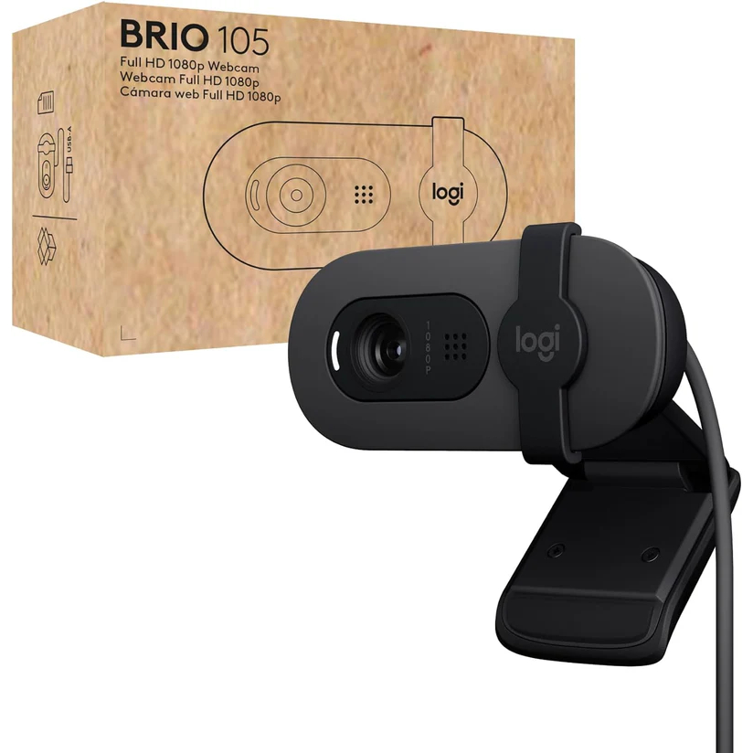 กล้องเว็บแคม LOGITECH BRIO 105 WEBCAM  FULL HD - GRAPHITE