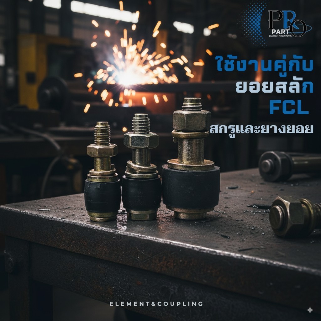 สลักและยางยอย สำหรับ Coupling FCL