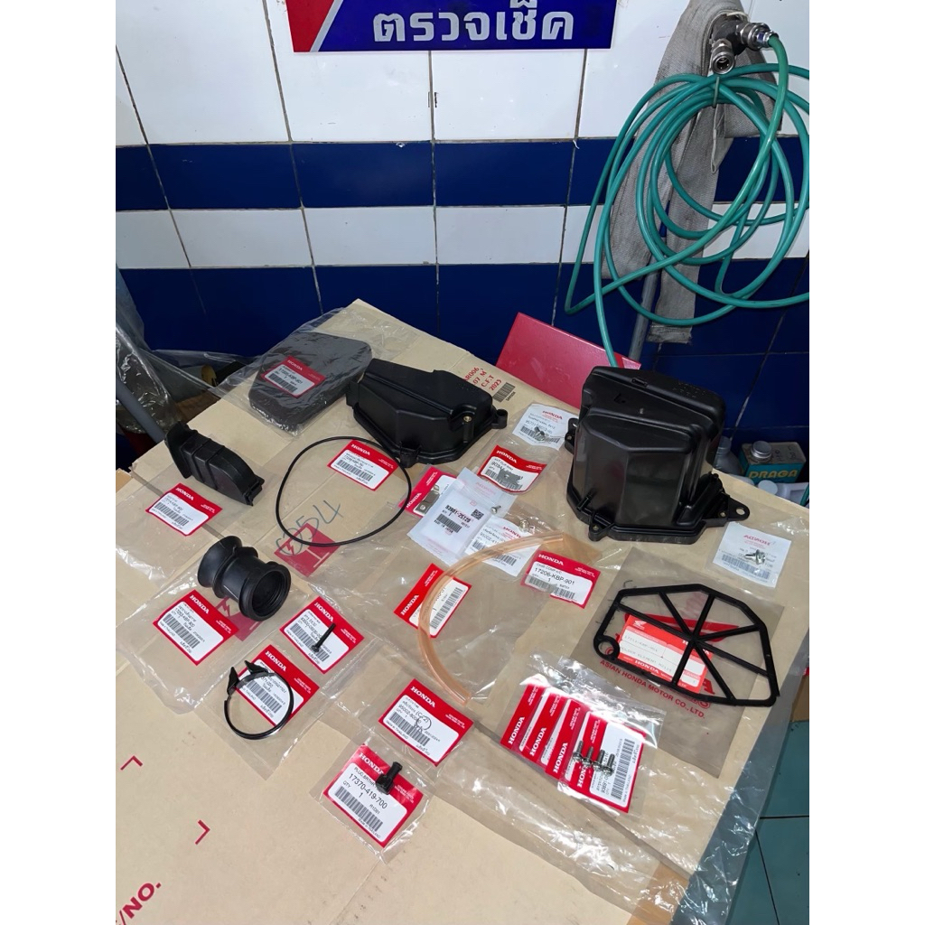 แดช125 ชุด หม้อกรอง ฝาครอบหม้อกรองอากาศ ไส้กรองอากาศ และชิ้นอื่นๆ Dash125 2T (แท้ศูนย์ฮอนด้า)