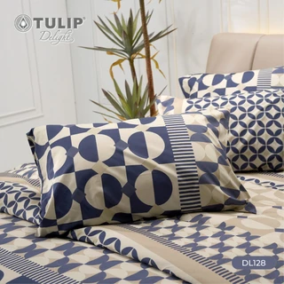 TULIP รุ่นTULIP Delight พิมพ์ลาย DL128 โทนบลูครีม ในสไตล์ที่เป็นคุณ ชุดเครื่องนอน ผ้าปูที่นอน ผ้าห่มนวม