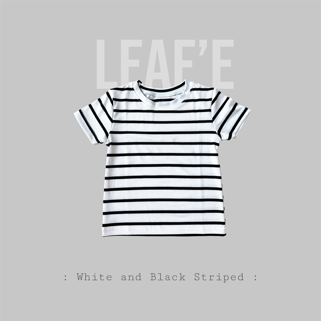 T-shirt เสื้อยืดเด็กคอกลม ลายริ้ว สำหรับเด็กเล็ก อายุ 8-24เดือน ผ้าเบาใส่สบาย แห้งง่าย