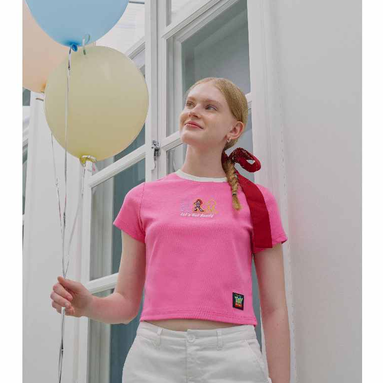 GIORDANO เสื้อยืดครอปผู้หญิง Women's Crop Printed Tee (Toy Story) 05395261