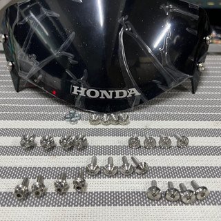 ชุดน๊อตยึดชิวหน้า‼️Wave125iบังลม สแตนเลส(1ชุด4ตัวแถมน๊อตตัวเ…