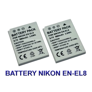 ENEL8 \ EN-EL8 Battery and Charger For Nikon Coolpix P1,P2,S1,S2,S3,S5,S6,S7c,S9,S50C,S51,S52,S52c