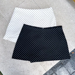 Cayla luv skirt กระโปรงเอวต่ำลายDoT มีซับกางเกง🖤พร้อมส่ง