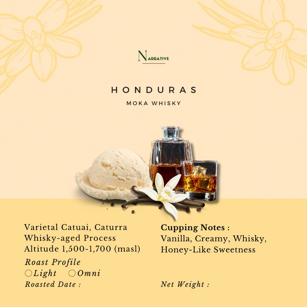 เมล็ดกาแฟ Honduras Finca Moka Whisky