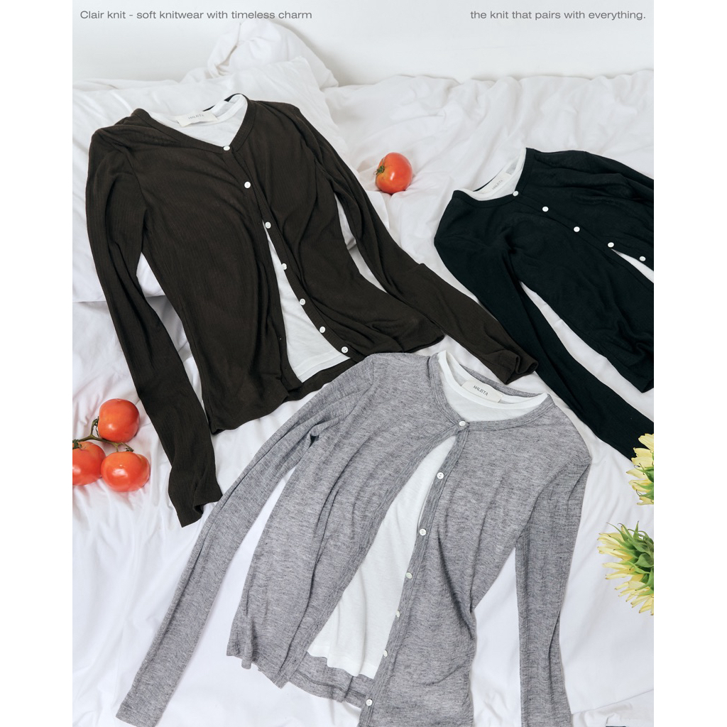 MALISTA - Clair knit เสื้อแขนยาวผ้าทอไหมพรมนุ่ม