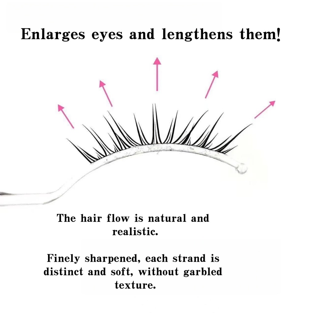 ขนตาปลอมแบบไล่เฉดสี ไม่ต้องใช้กาว! แต่งแต้มสีสันให้เป็นธรรมชาติ ให้ลุคการ์ตูนที่สวยสะดุดตา ขนตาปลอมแบบติดเองที่มีสีบล็อก - รูปที่ 4