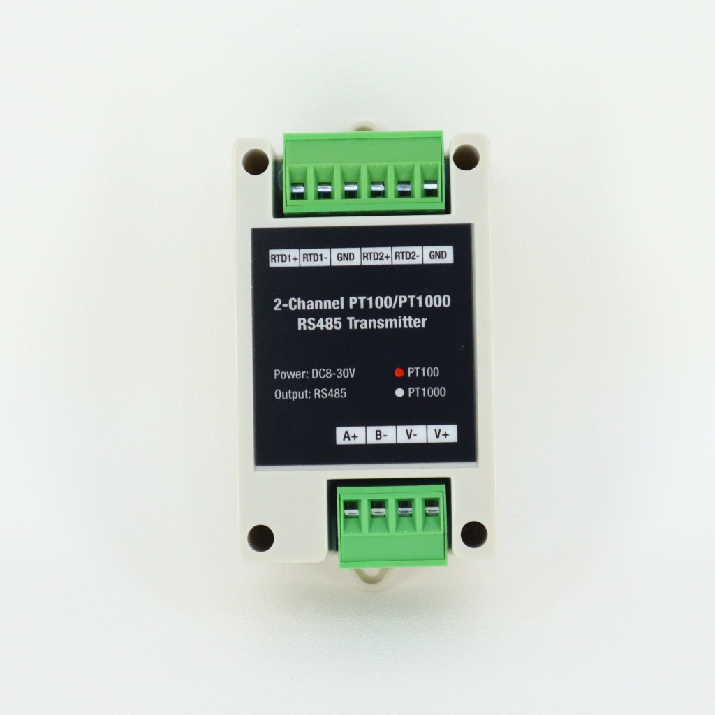 2-Channel PT100PT1000 RS485 Transmitter โมดูลแปลงส่งสัญญาณอุณหภูมิ