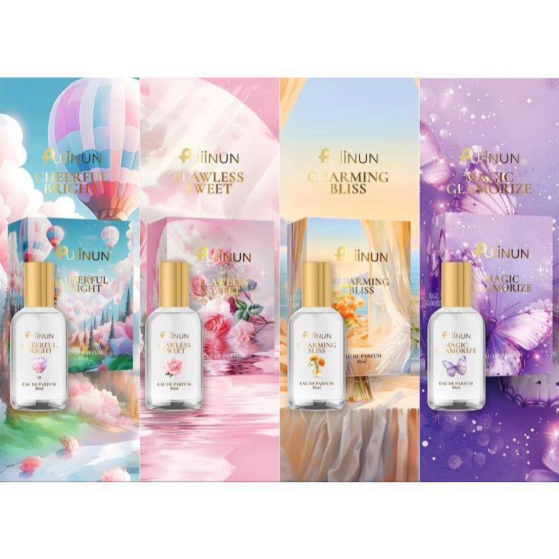 ใหม่ น้ำหอมปุยนุ่น โอเดอปาฟูม Puiinun Eau De Perfume หัวเชื้อน้ำหอม 4กลิ่น หอมนานติดทน 30ml