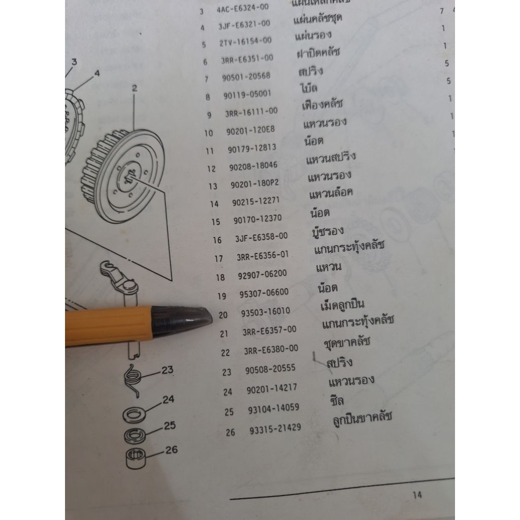 (แท้ใหม่เบิกศูนย์)เม็ดลูกปืนแกนดันคลัช TZR VR TZM RXZ แบ่งขาย1 เม็ด - รูปที่ 3