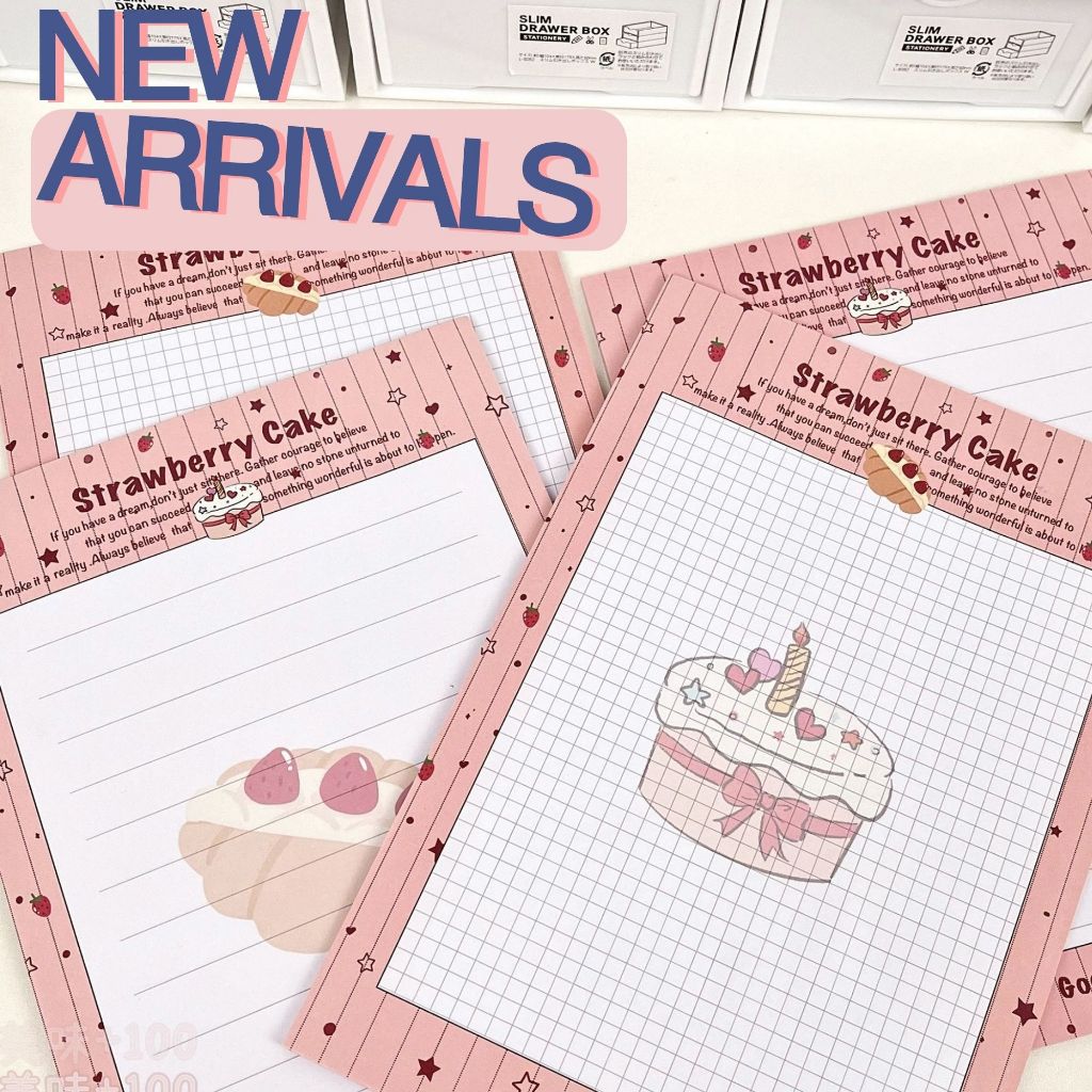 สมุดฉีก โน๊ต จดบันทึก ลายขนมหวาน B5 17.4* 25 cm, 30 แผ่น 30 หน้า บันทึก จด เล่ม แบบพกพาไดอารี่ diary โน๊ต ลายการ์ตูน