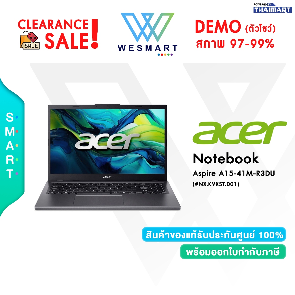 (Clearance0%) Acer Notebook Aspire A15-41M-R3DU (NX.KVXST.001) : AMD Ryzen 5 8640HS/Warranty 1 year 
