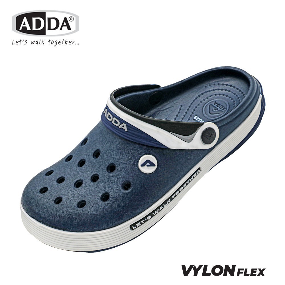 ADDA รองเท้าหัวโตรัดส้น 55U23 สีดำ กรม เทา ไซส์ 7-11