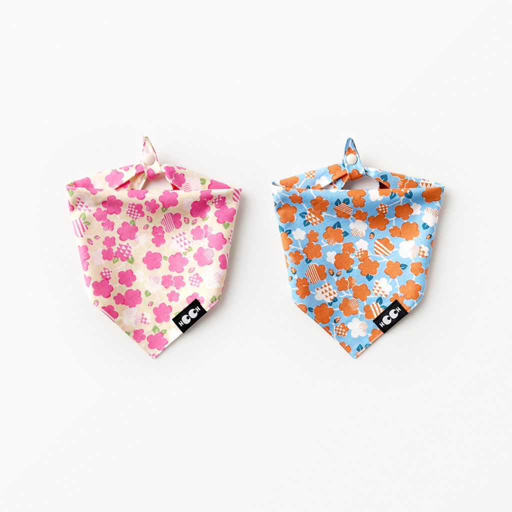 HO.OH - Bloomy Day - ผ้าพันคอลายดอกไม้แสนสดใส ผ้าพันคอหมา ผ้าพันคอแมว