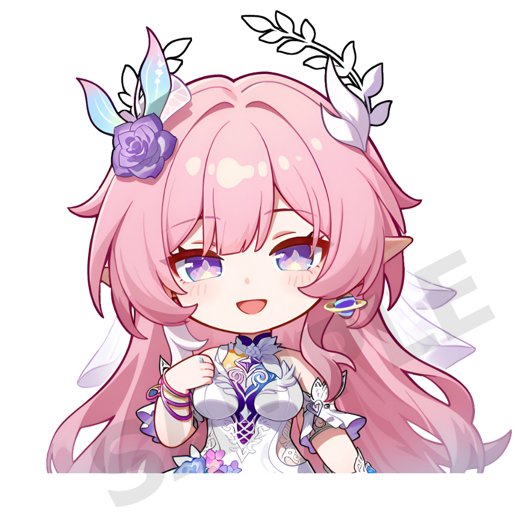 cyrene chibi honkai star rail สติ๊กเกอร์ 2 แผ่น ไซรีน cyrene star rail stickers